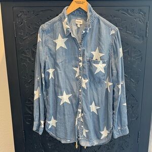 Chambray Denim Star Button-down shirt